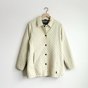 Barbour Cream Classic Quilted Jacket Womens 8